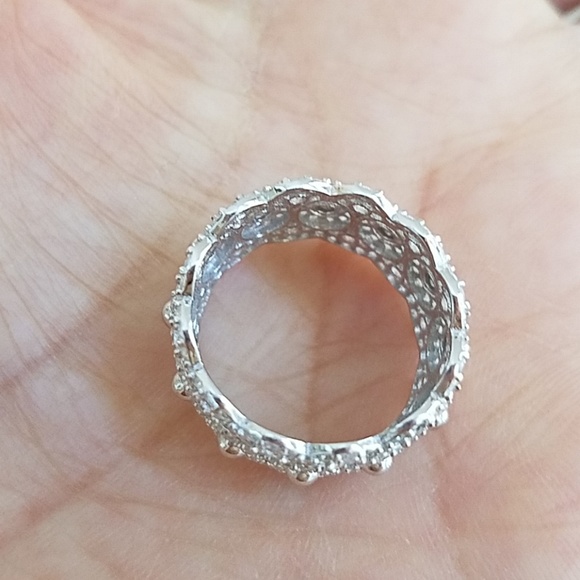 10mm Wide Eternity CZ Wedding Band